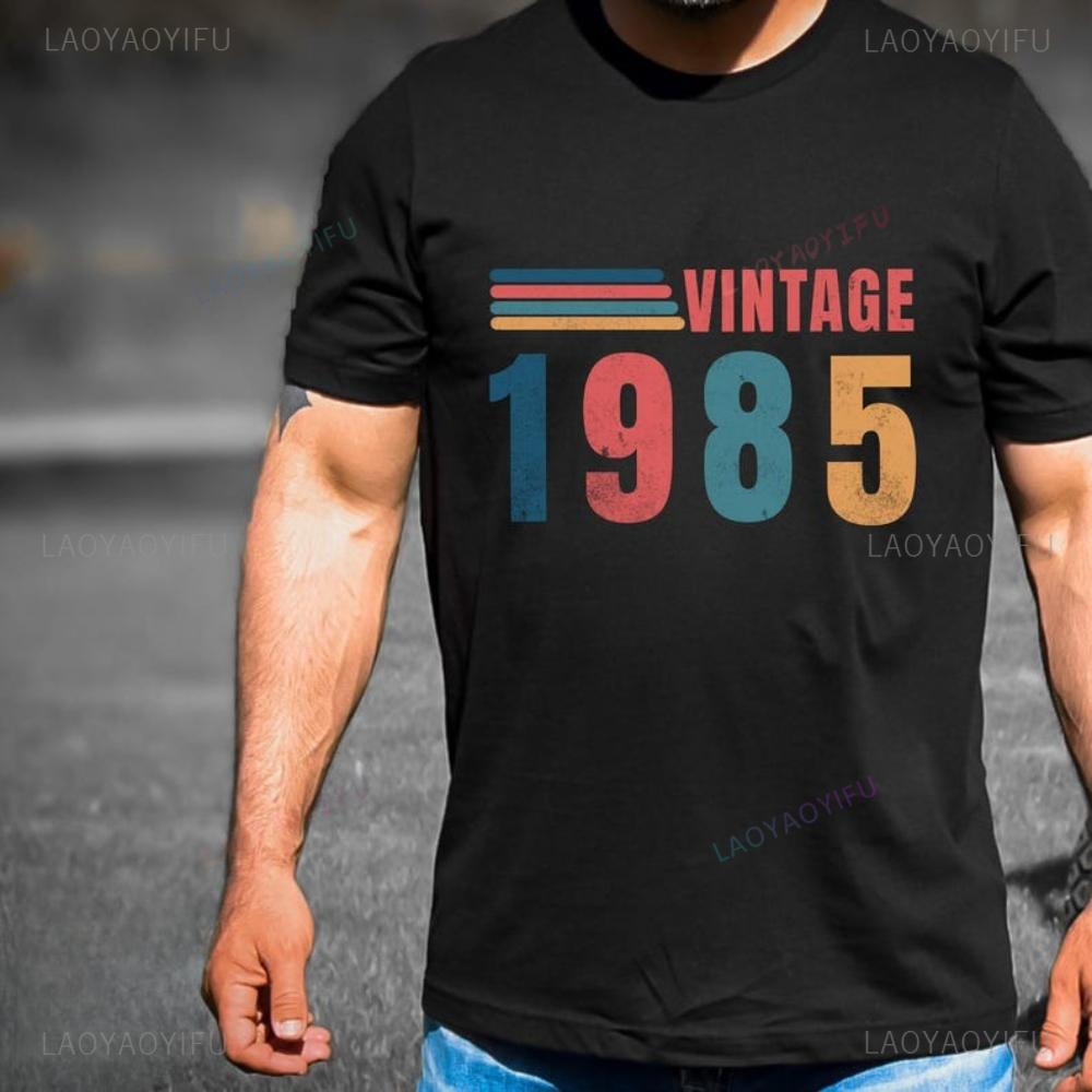 1985 Vintage Graphic T Shirts 1985 T Shirt 40th Birthday Men Women Back In Cotton Shirt Vintage 80s Tshirt Gift Shortsleev