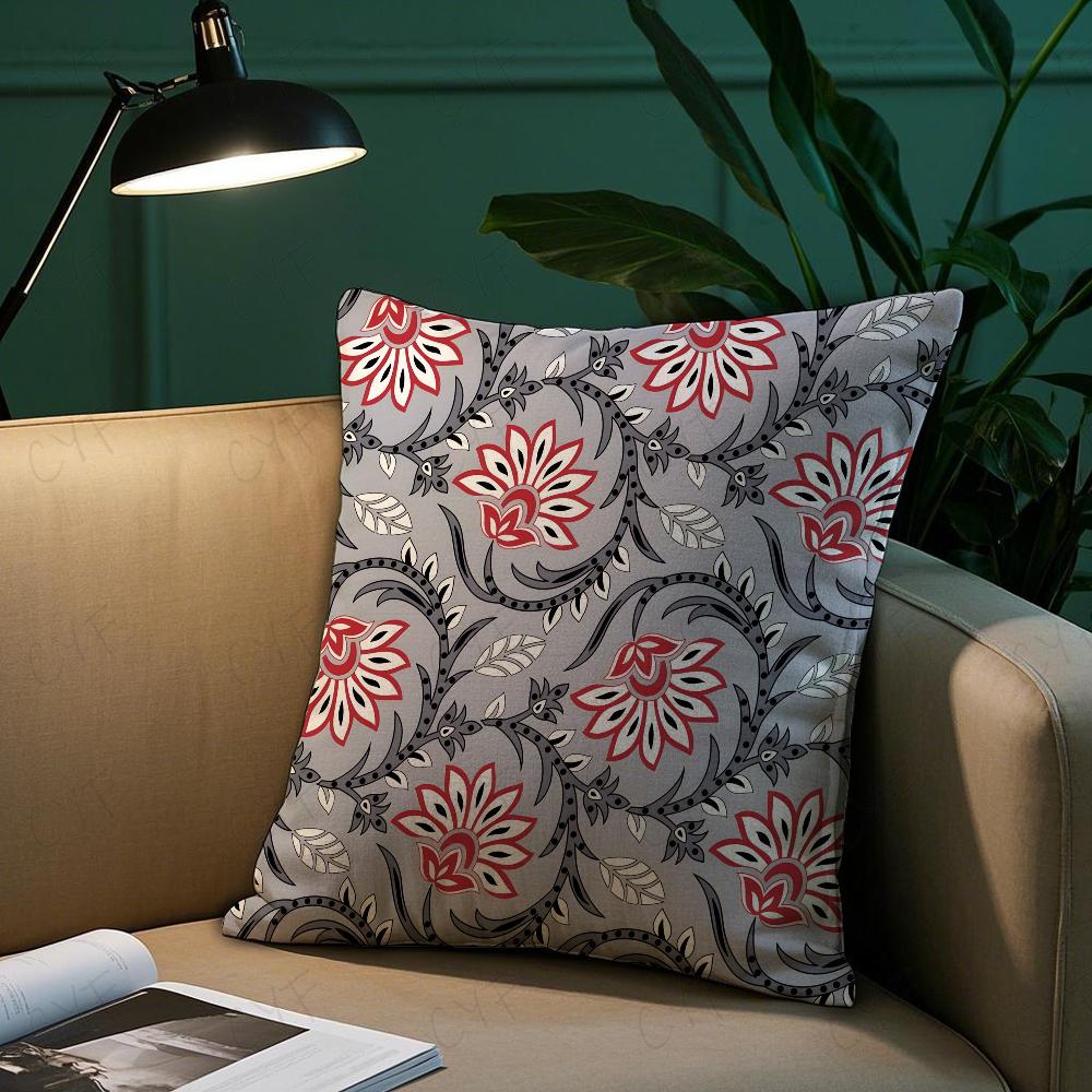 Badik Indonesien Batik Design Kissenbezug Milbenschutz Kissen Unsichtbarer Reißverschluss seidig kurzer Plüsch Sofakissenbezug