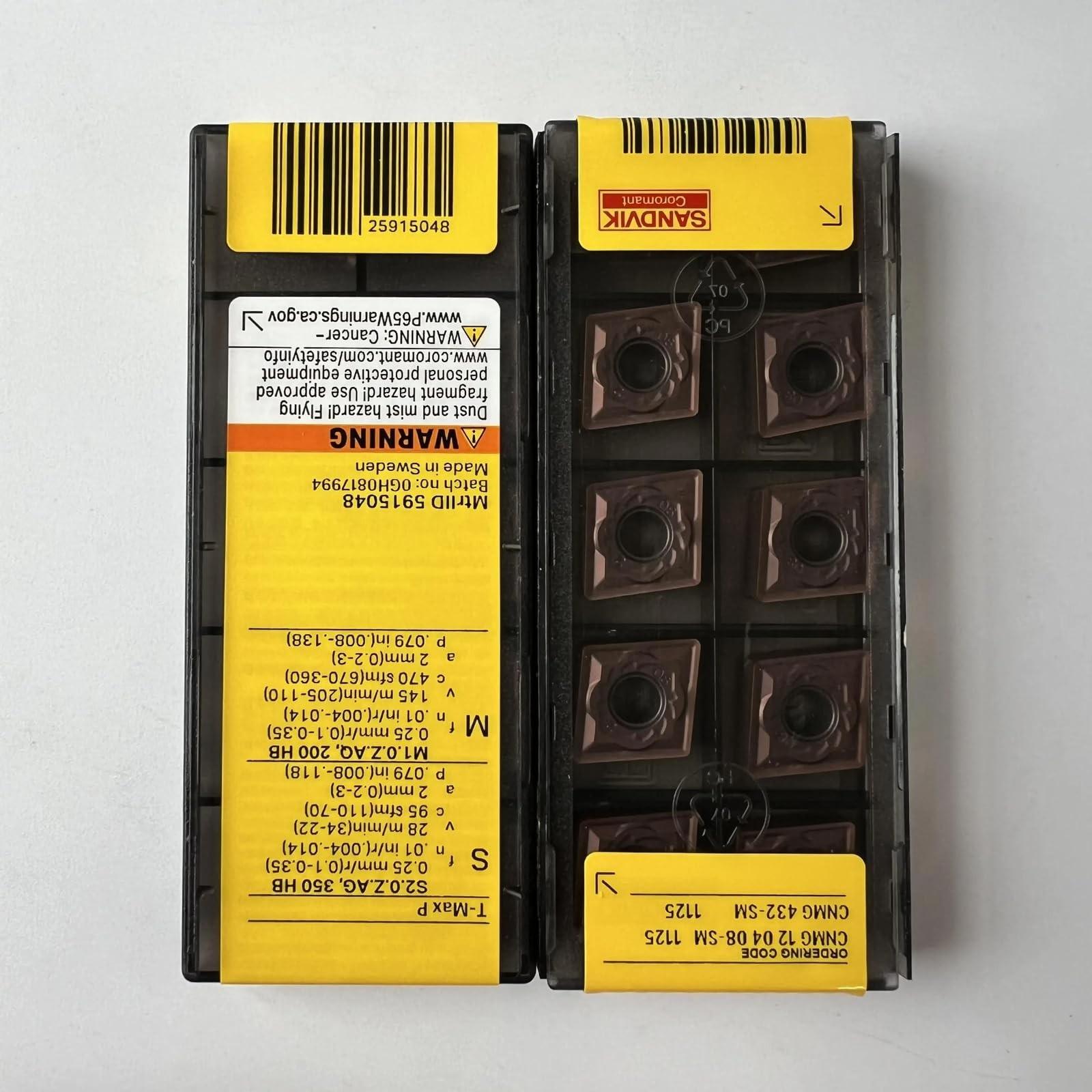 

Original Sandvik / CNMG120408-SM 1125 /CNC lathe carbide blade 10 Pcs