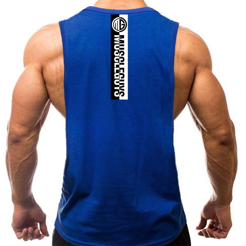 Do The Work  Muscleguys Gym Sports Fitness Men O-neck Drop Shoulder Quick-drying Bodybuilding Printed Workout Sleeveless Shirt