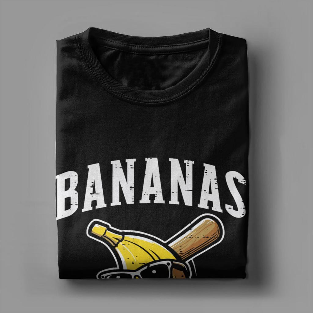 Banana Funny Baseball Unisexs T Shirt  Vintage Tees Short Sleeve O Neck TShirts Cotton Plus Size Clothes