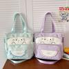 Cartoon Cat Crossbody Bag College Style Large Capacity Shoulder Tote Bag Student Class Book Bag