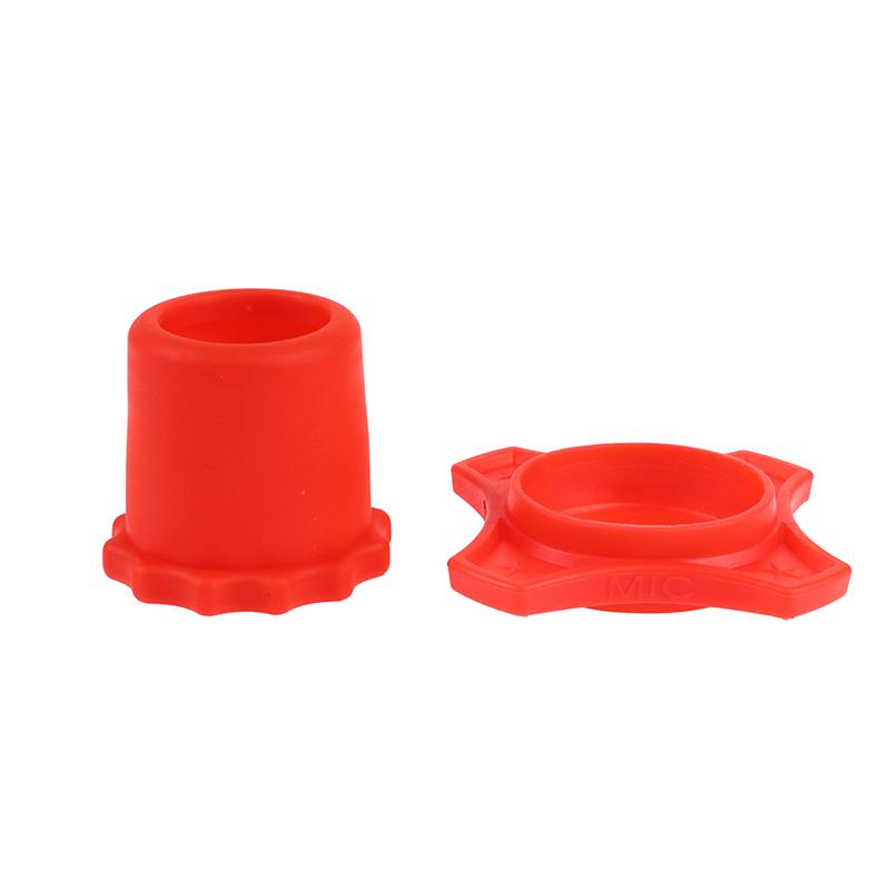 1set Shakeproof Silicone Microphone Holder Anti-Rolling Mic Protection Ring Bottom Rod Sleeve Suitable For Microphone Holder