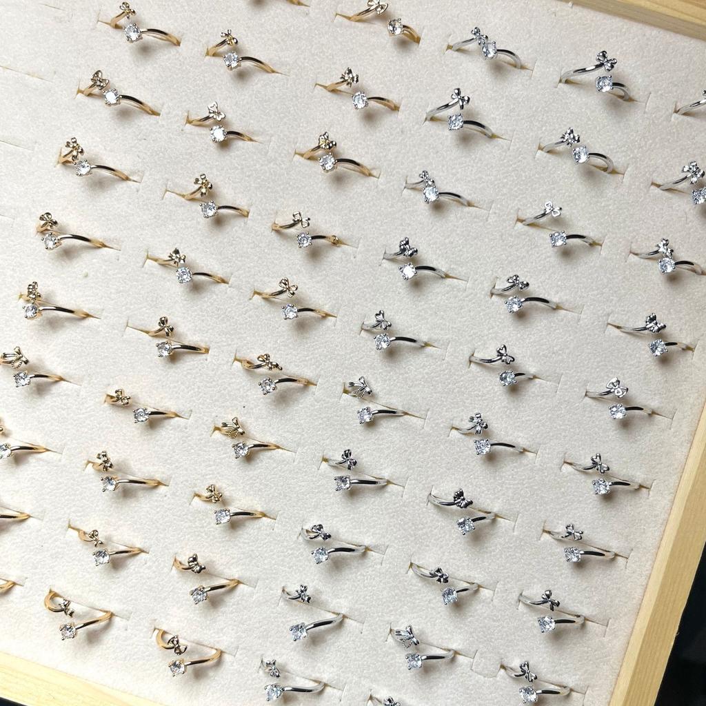 10Pcs Lady adjustable ring, minimalist zirconia ring, butterfly ring