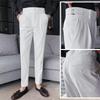 Korean Style Slim-Fit High Waist Men's Retro Business Casual Trousers