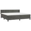 Maison Exclusive - Rete a doghe per letto e materasso Grigio scuro 200x200cm Velluto