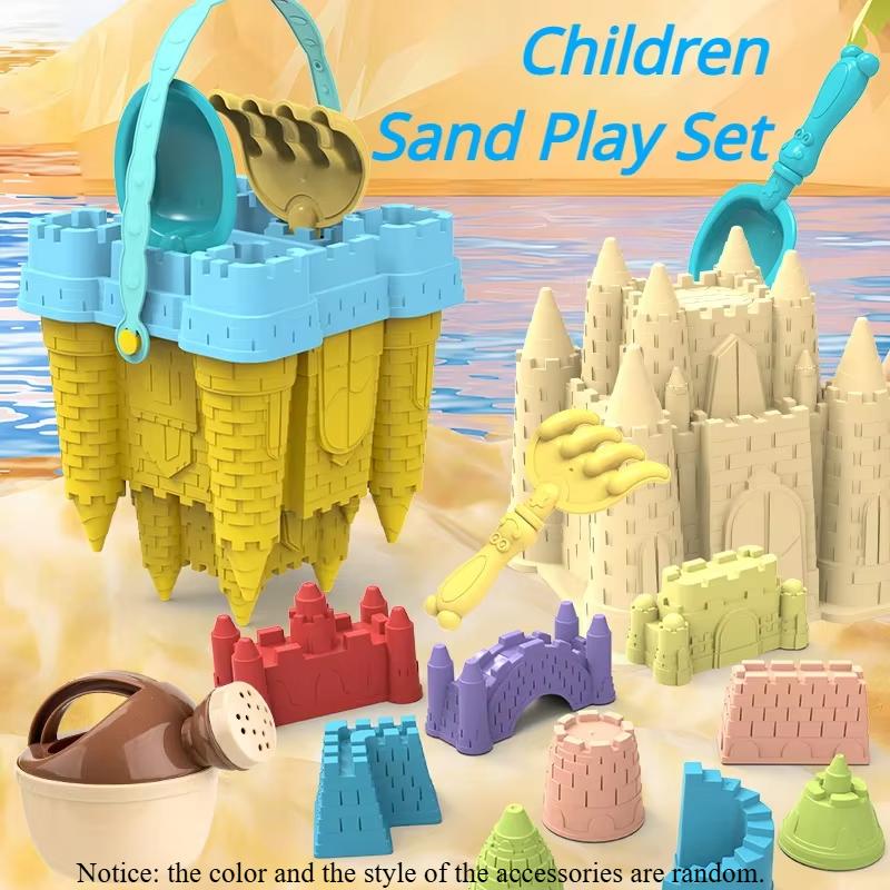 Strandburg Eimer Spielen Sand Set Spielzeug Sandschaufel Kinder Sommerspielzeug Sandspielzeug Sandkasten für Kinder Outdoor Familie Lustige Geschenke
