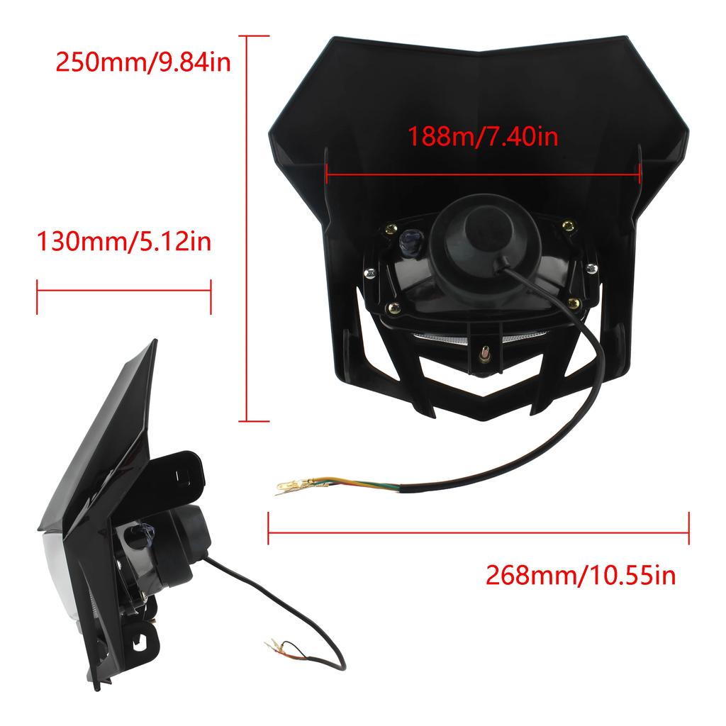 Motocross LED Headlight for KTM Yamaha Kawasaki Suzuki Honda KLX CRF WR YZ 250 450 Fairing Dirt Bike Motorcycle  Supermoto