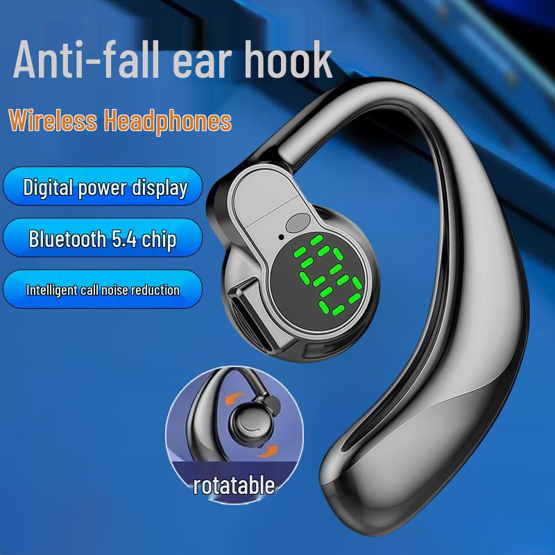 S03 Bluetooth 5.4 Noise-Canceling Earphones: Extra Long Battery Life, Waterproof, Wireless, Rotatable Earhook, Stereo Sound.