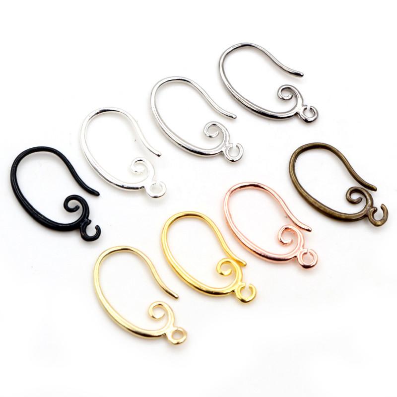 10pcs 3-Styles High Quality Classic Bronze Gold Silver Plated Brass French Earring Hooks Wire Settings Base Settings Whole Sale