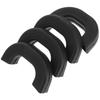 4 Pcs Griddle Pot Earrings Silicone Hot Handle Covers Non-slip Sleeves Stew Black
