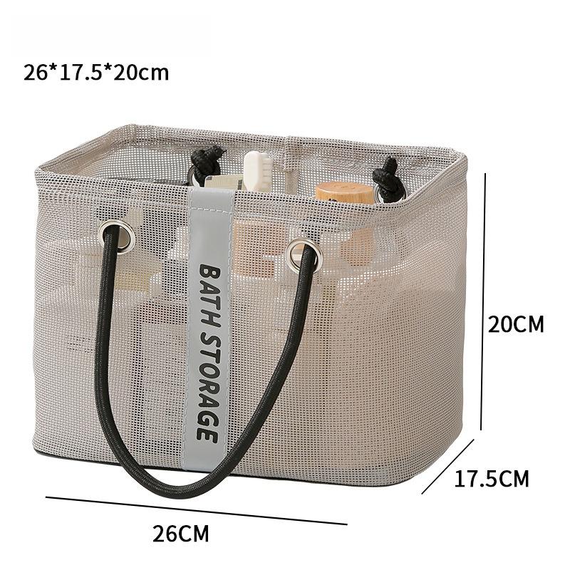1PC Cesto da bagno di grande capacità Rete drenante Borsa da bagno Portatile a mano Borsa da toilette da viaggio Cesto portaoggetti per bucato sporco