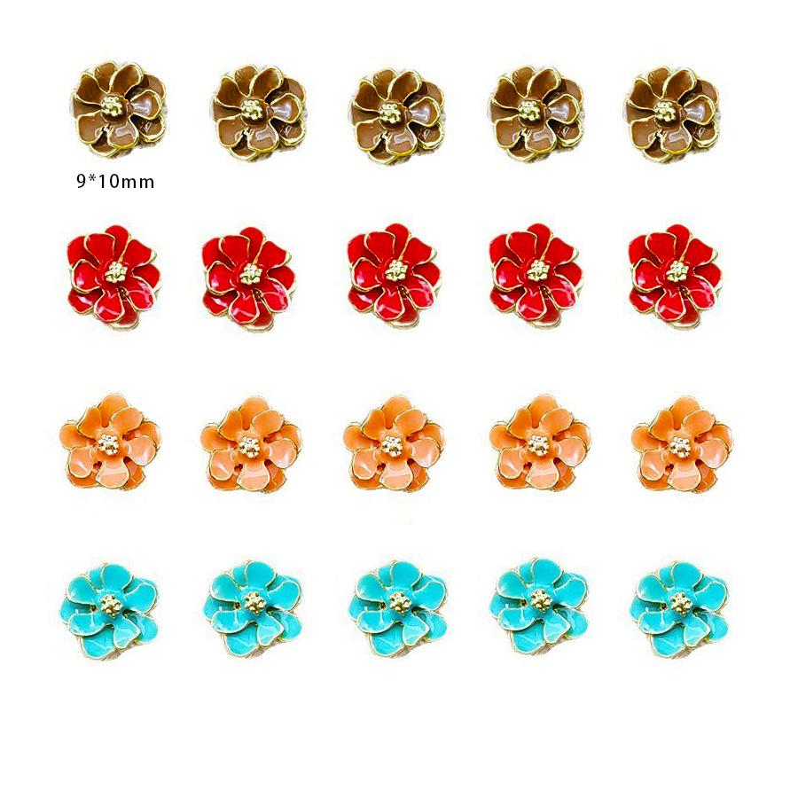Camellia Drip Oil Gold-Edged 3D Flower Nail Art Decoration