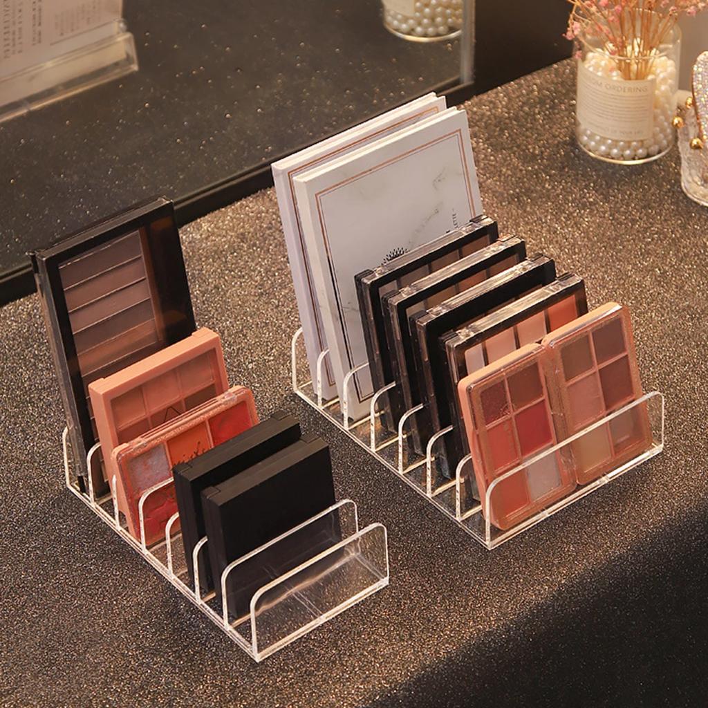 Transparenter Make-up-Organizer mit 7 Fächern für Lidschattenpalette und Kosmetik, Aufbewahrungsbox für Schminktisch und Badezimmerarbeitsplatte