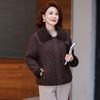 Fashion mother fragrant short medium and old cotton-padded clothes, new coats, autumn and winter splicing loose jackets, cotton-padded women