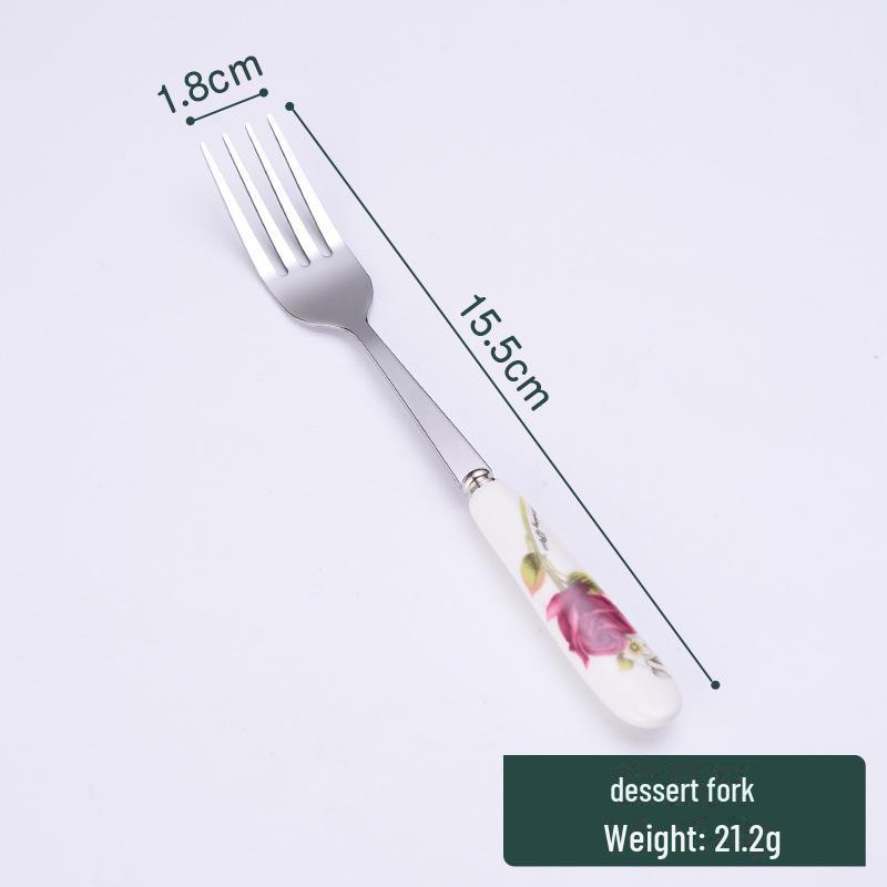 

Набор суповых ложек из нержавеющей стали с керамической ручкой для десертов, мороженого, фруктов, размешивания, кофе - идеально подходит для западной сервировки стола в отелях