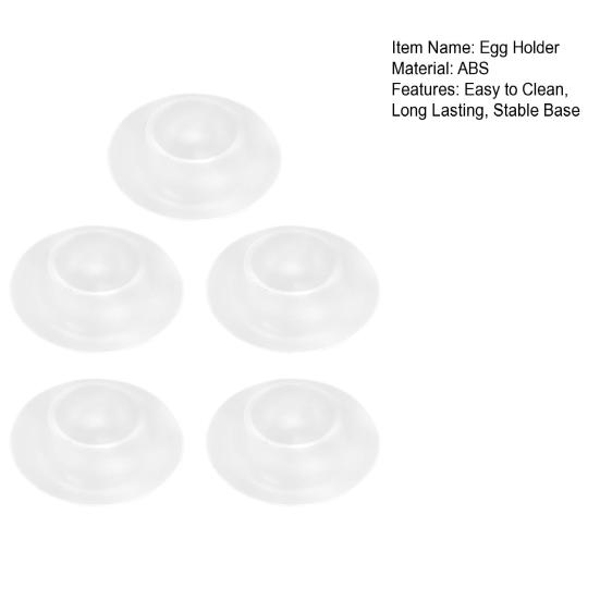 5Pcs Boiled Egg Holder Food Grade BPA Free Compact Design Portable Stackable Egg Cup Tray with Stable Base