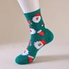 Women's Autumn and Winter Trend Comfortable Breathable Christmas Preppy Style Tube Socks