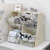 Shelf Organizer Desktop Storage Box Acrylic Transparent Desk Stationery Shelf Office Miscellaneous Sorting Box