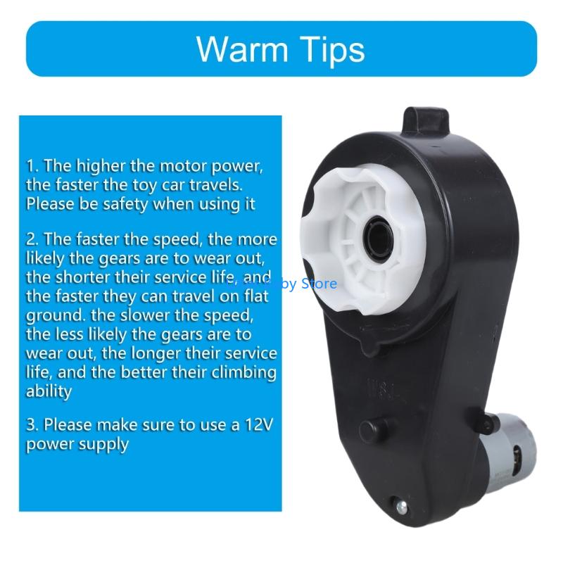 N80C 2Pcs 550Rs Motor Gearboxes Assembly For Kids Toy Vehicle