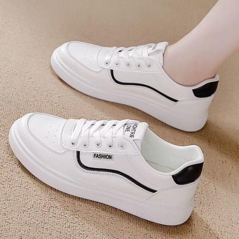 

Белые спортивные кроссовки на толстой подошве 2025 года - Дышащие и универсальные для студентов Size 38