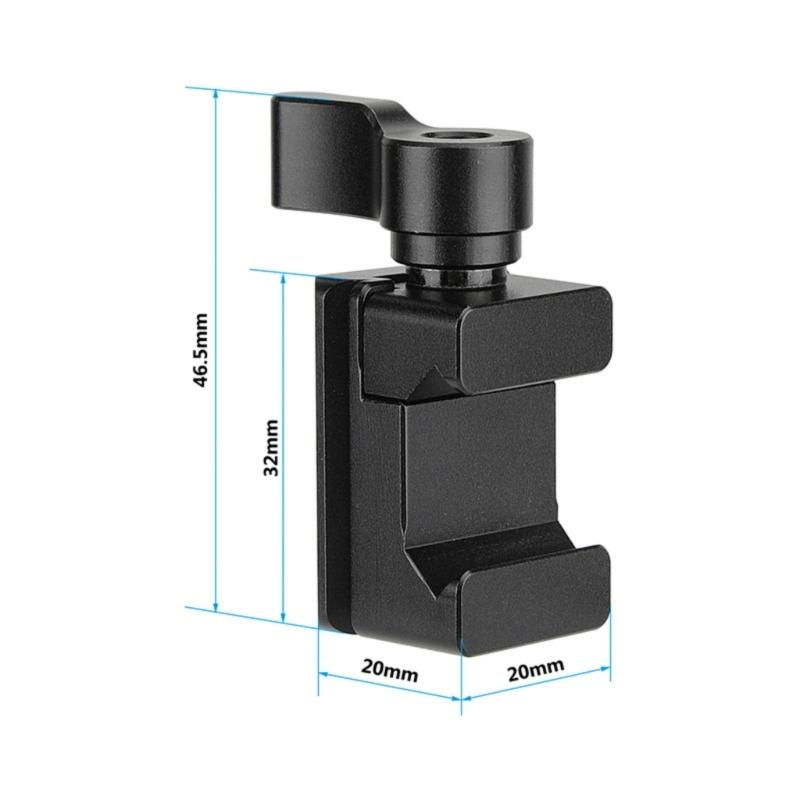 Aluminum Alloy Standard Quick Release Tube Clamp Feature 1/4 and 3/8 Threaded Holes for Various Use in Studios