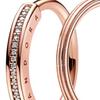 Pandora Classic Pavé Set Ring Women rings Rose-Gold ZT26011330A