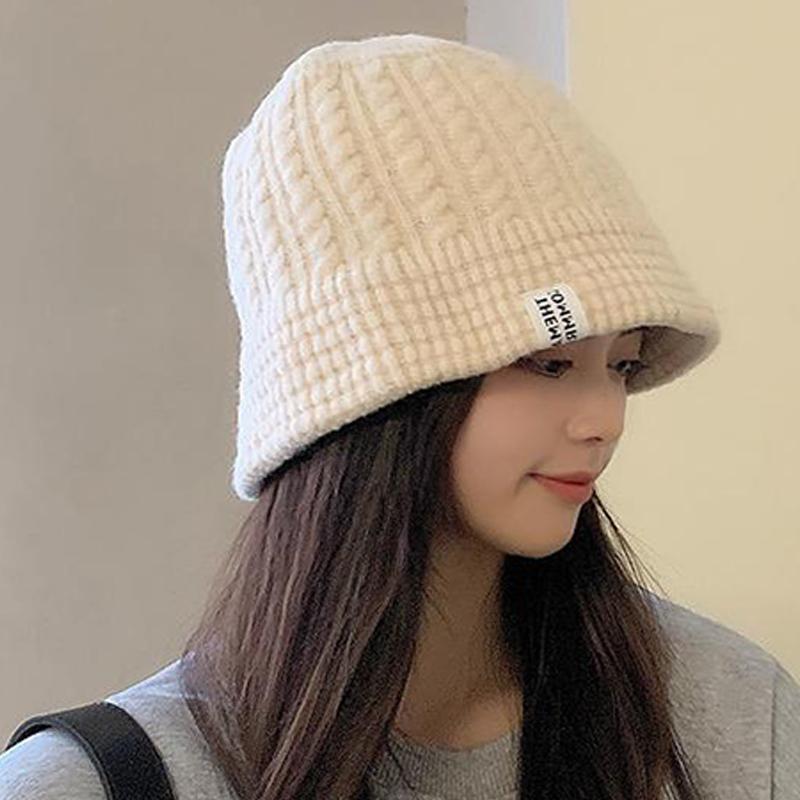 Hat Women'S Versatile Warm Ear Protection Big Head Knitted Hat Yarn Hat