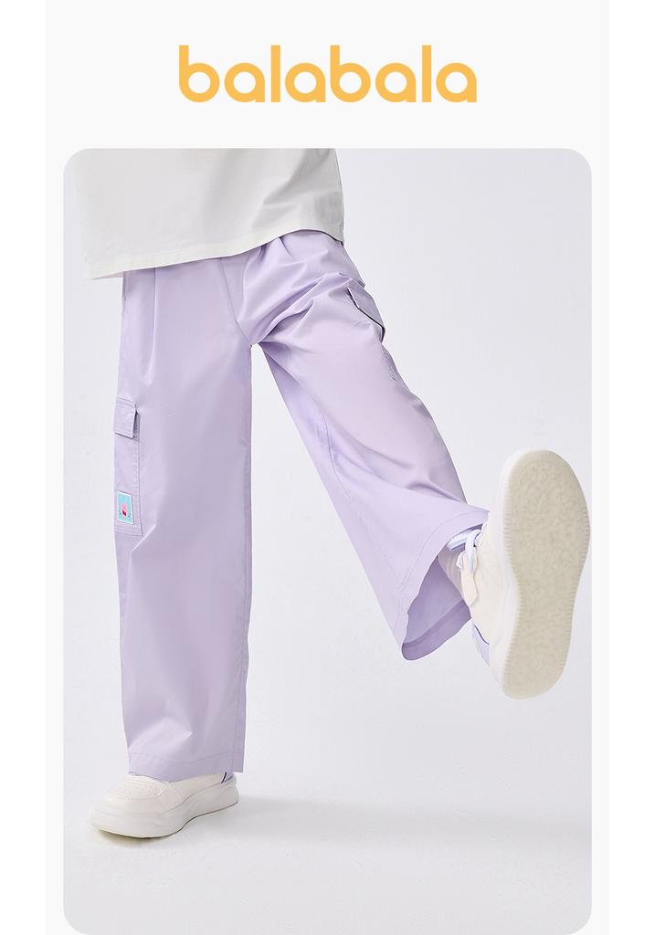Balabala Children's Work Pants - Girls' Quick Dry Fashion Pants for Summer