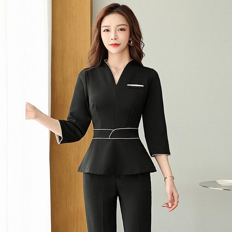 Damen Berufs-Salon- & Spa-Uniform: Kosmetikerin, Rezeption, Teehaus, Fußmassage, Schlankheitskleidung