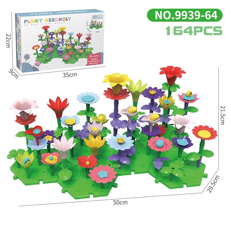 Kids Creative Building Block Flower Toy STEM Educational DIY Garden Playset