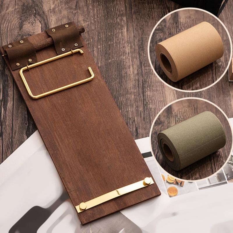 Antique Wall Mounted Note Board Note Organizers For Kitchen Lists Office Tasks With Replaceable Paper Roll Writing Pad