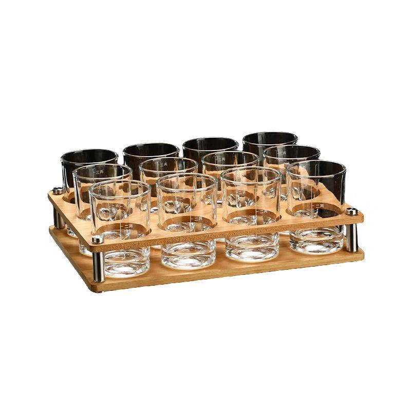 Qianxing Glass Baijiu Shot Glasses Set with Rack