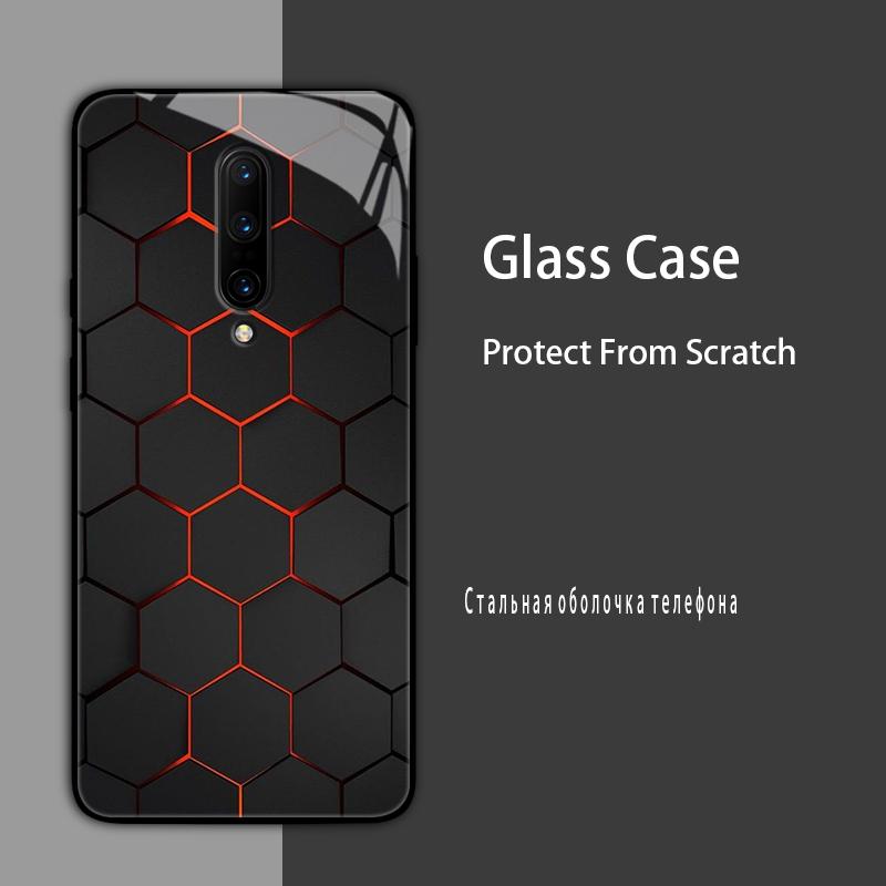 For Oneplus 7 Pro Case Cover Tempered Glass Case Hard Shockproof Coque Bumper For One Plus 7T Pro 7 T Protect Case oneplus7T