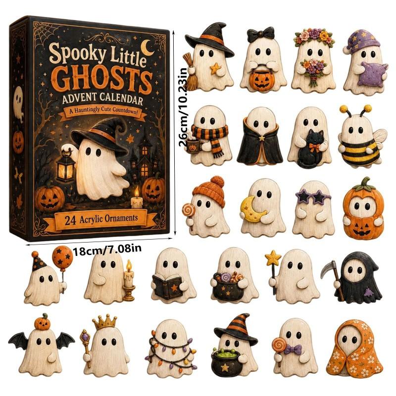 Halloween Cute Ghost Advent Calendar Blind Box 24 Days Countdown Party Decor Gift