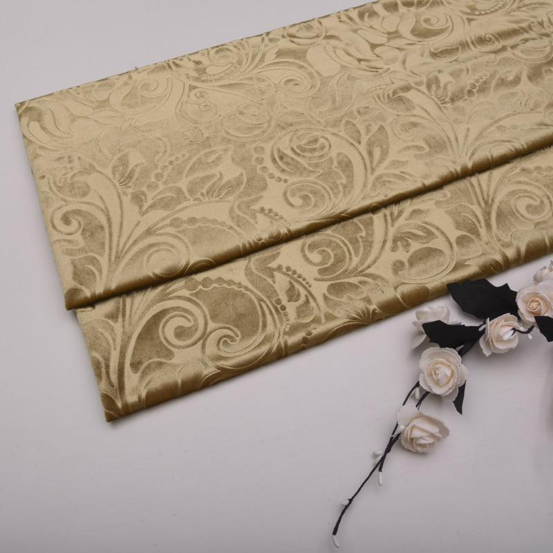 Solid Color 3D Embossed Velvet Fabric for DIY Sewing Curtain Pillowcase Cushion Cover Wedding Background Furniture Upholstery
