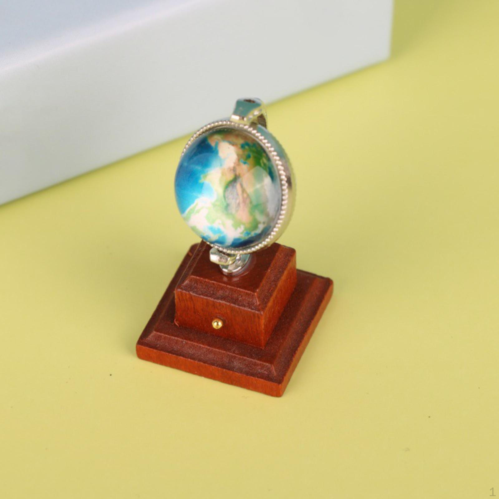 

1:12 Dollhouse Miniature Globe Model and Base Accessories Small Simulated Ornament Living