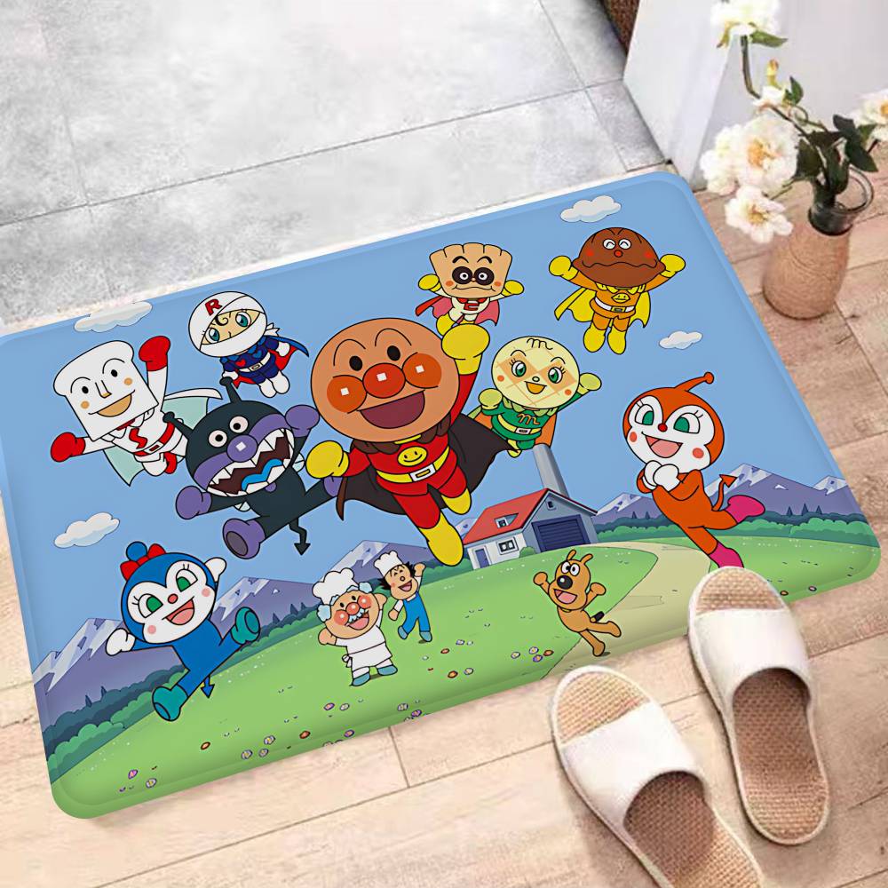 Classic Anime A-Anpanman-Cartoon Kitchen Mat Kids Room Bedroom Decoration Balcony Anti-Slip Doormat Living Room Alfombra