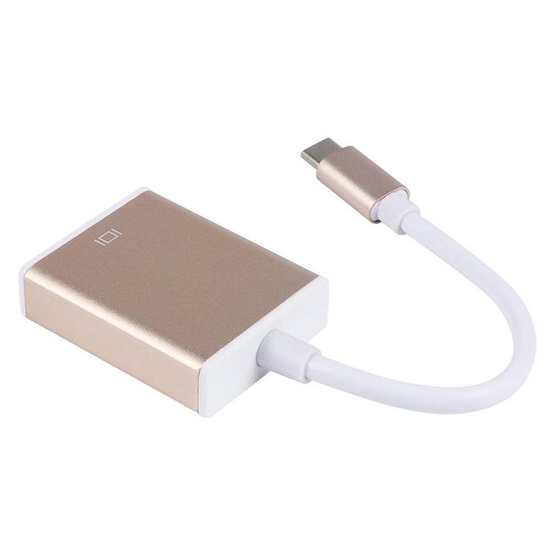 1Pc Type C To Female Vga Adapter Cable Usb 3.1 To Vga Adapter For Pc