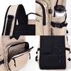 Rucksack Tagesrucksack Großes Fassungsvermögen 20L A4 Schwarz Logo Wasserabweisend Vorne Seite Rückentasche Kalte Flaschenhalter Sicherheitstasche 0342 Beige Einheitsgröße