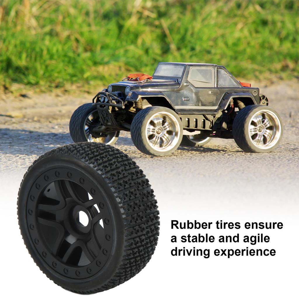 4Pcs RC Car Wheels and Tires Rubber Tires Plastic Hub for 1/7 1/8 1/10 Remote Control Car