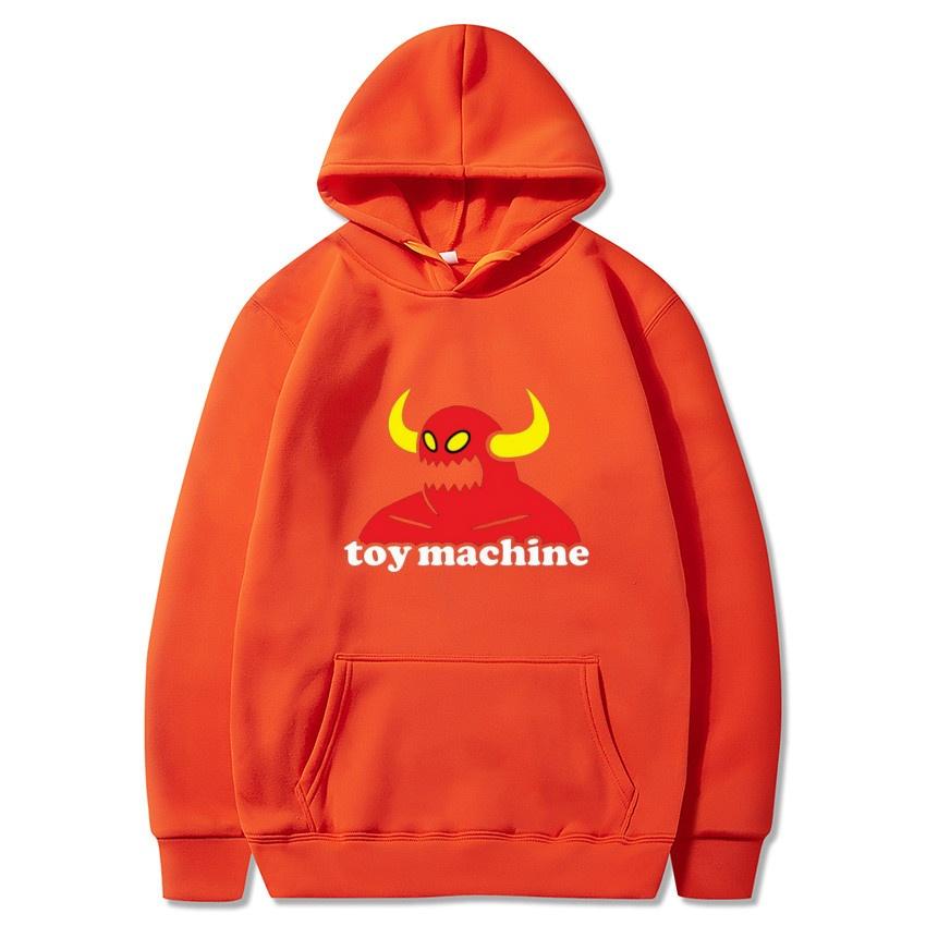 Herbst Winter Toy Machine Kuhkopf Bedruckter Hoodie Täglicher Casual Pullover Klassisches Oberteil Street Fashion Warmer Hoodie Geschenk