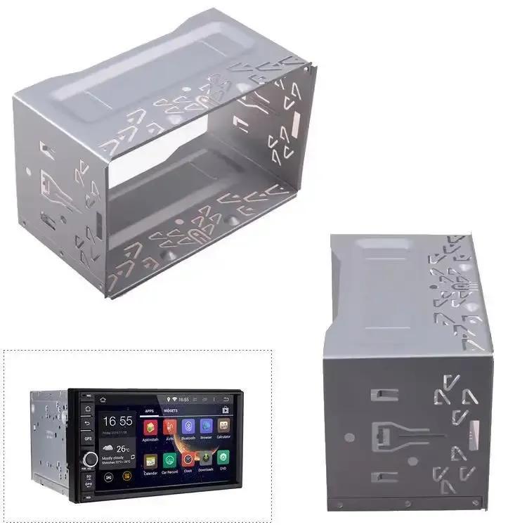 2Din Stereo Radio Cage Frame Unit Universal DVD Player Box Fascia Panel Plate Case Audio Dash Mounting Frame Kit Accessories