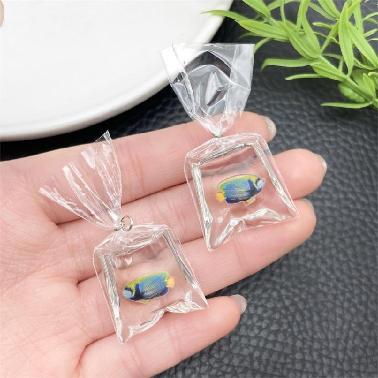 10Pcs Realistic Fish Shape Resin Pendants For Handmade Earrings Necklaces Keychains Phone Charm Art Craft Projects