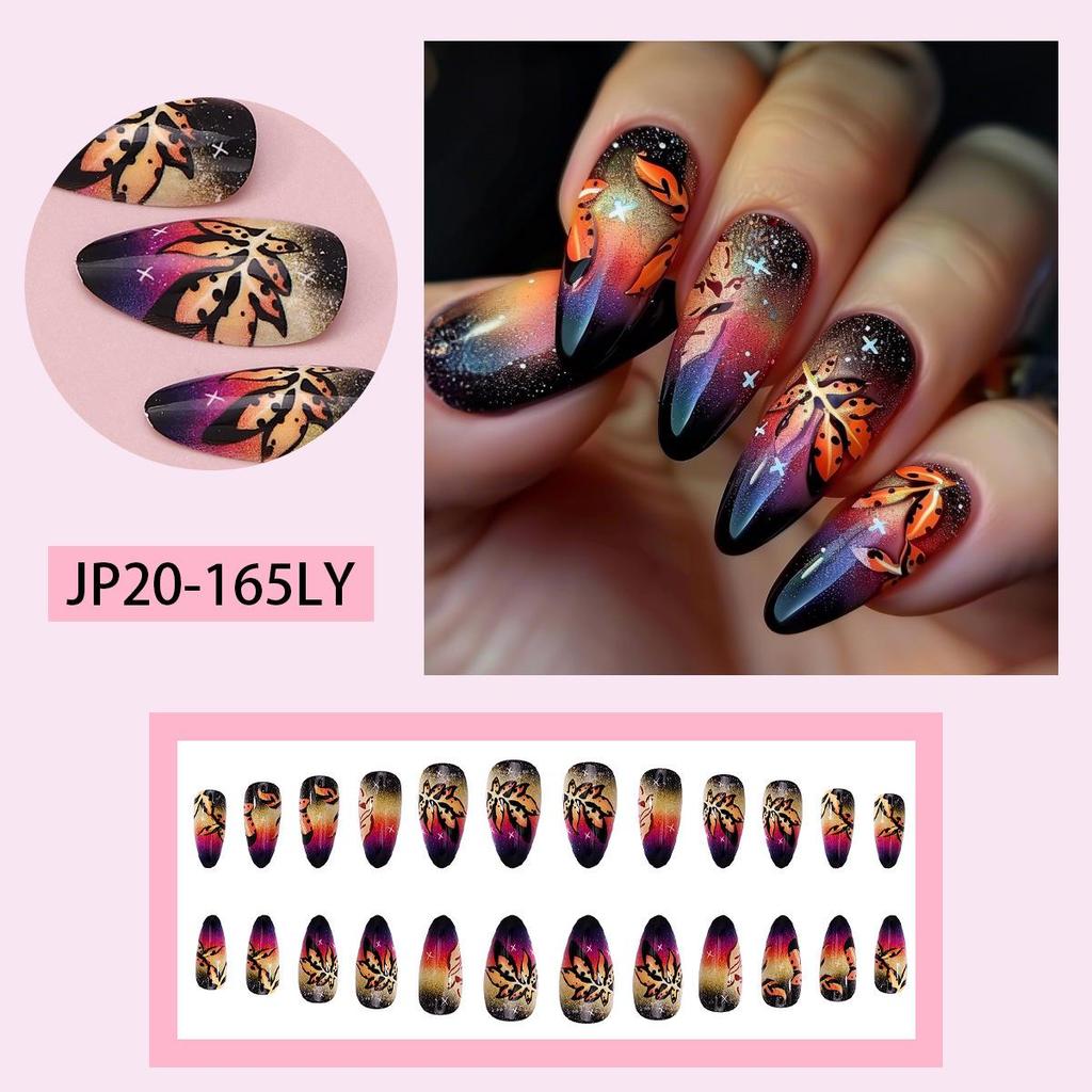 Pegatinas Desmontables para Uñas Estilo Europeo y Americano - Uñas Postizas Simples y Llevables