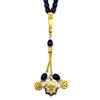 Islam Muslimisch Arabisch Koran Allah Autoanhänger für Frauen Männer Edelstahl Goldfarbe Blaue Glasperlenkette Amulett Schmuck