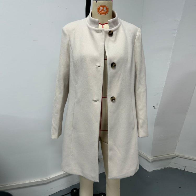 Elegant Slim Woolen Coat for Fall and Winter