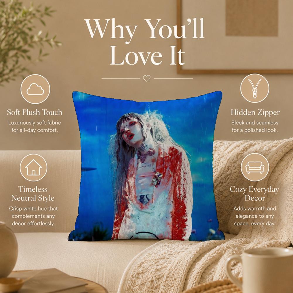 Singer J-Jazmin BeanS Cushion Cover Double-Sided Printed Pillow Cover Hypoallergenic Dust-Mite Proof