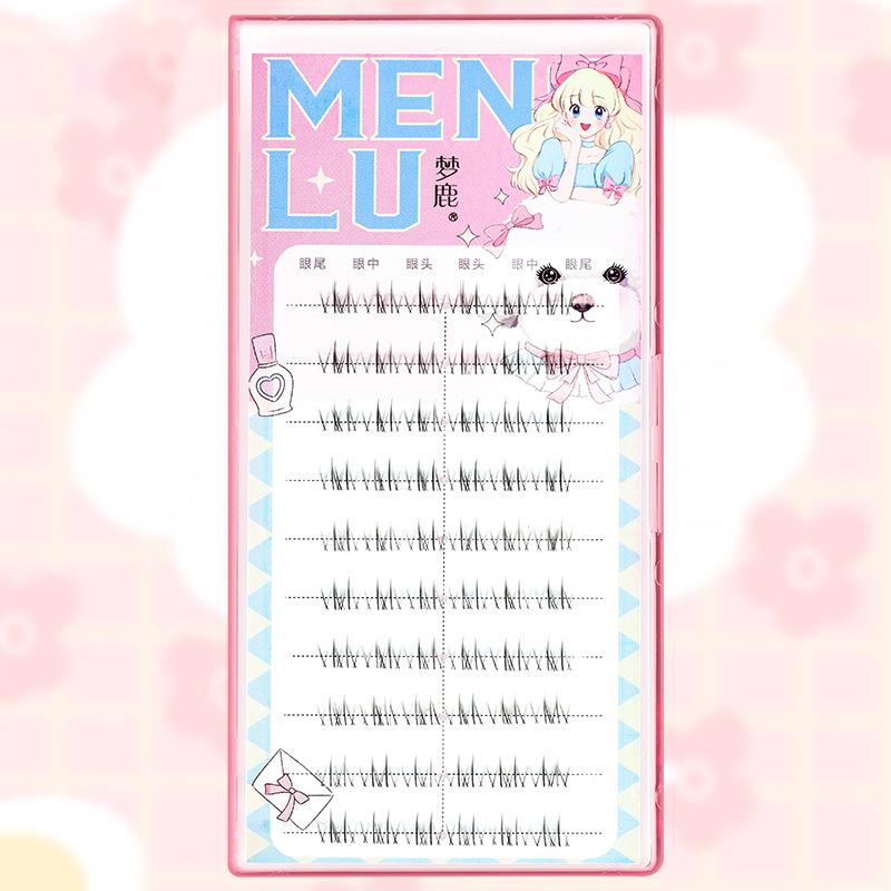 Glue-Free False Eyelashes Cat Eye Makeup Soft Natural Lower Eyelashes Segmented Thin Stems Suitable For Novice Diy Eyelashe