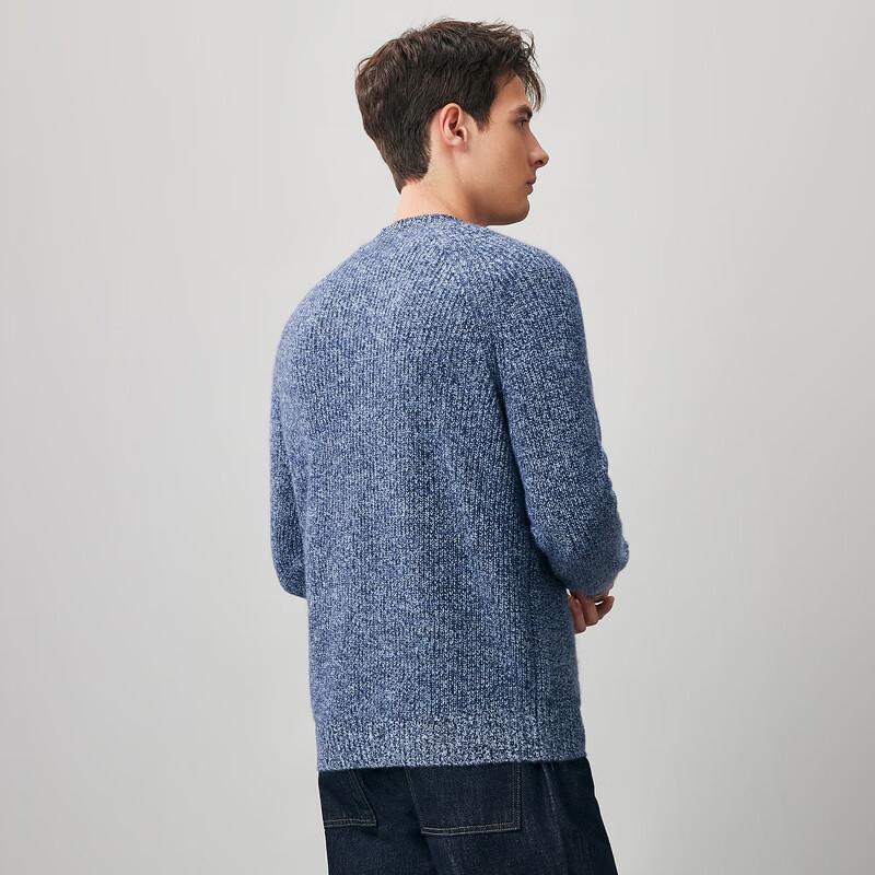 Kemonboka Men's Thick Cashmere Crew Neck Sweater